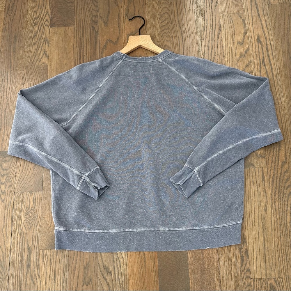 The Great The College Sweatshirt Tiger Print Cornflower Blue, Yellow 1 / Small - Picture 9 of 9